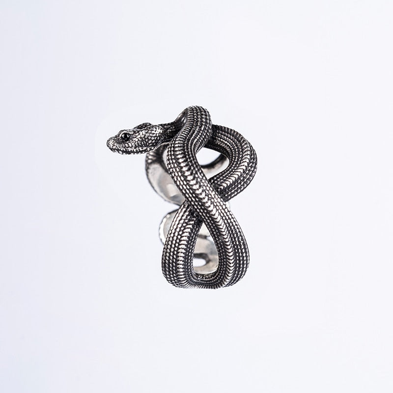 ADJUSTABLE SNAKE RING - STAINLESS STEEL