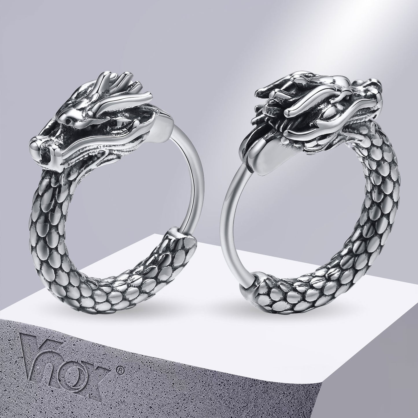 DRAGON EARRINGS - STAINLESS STEEL